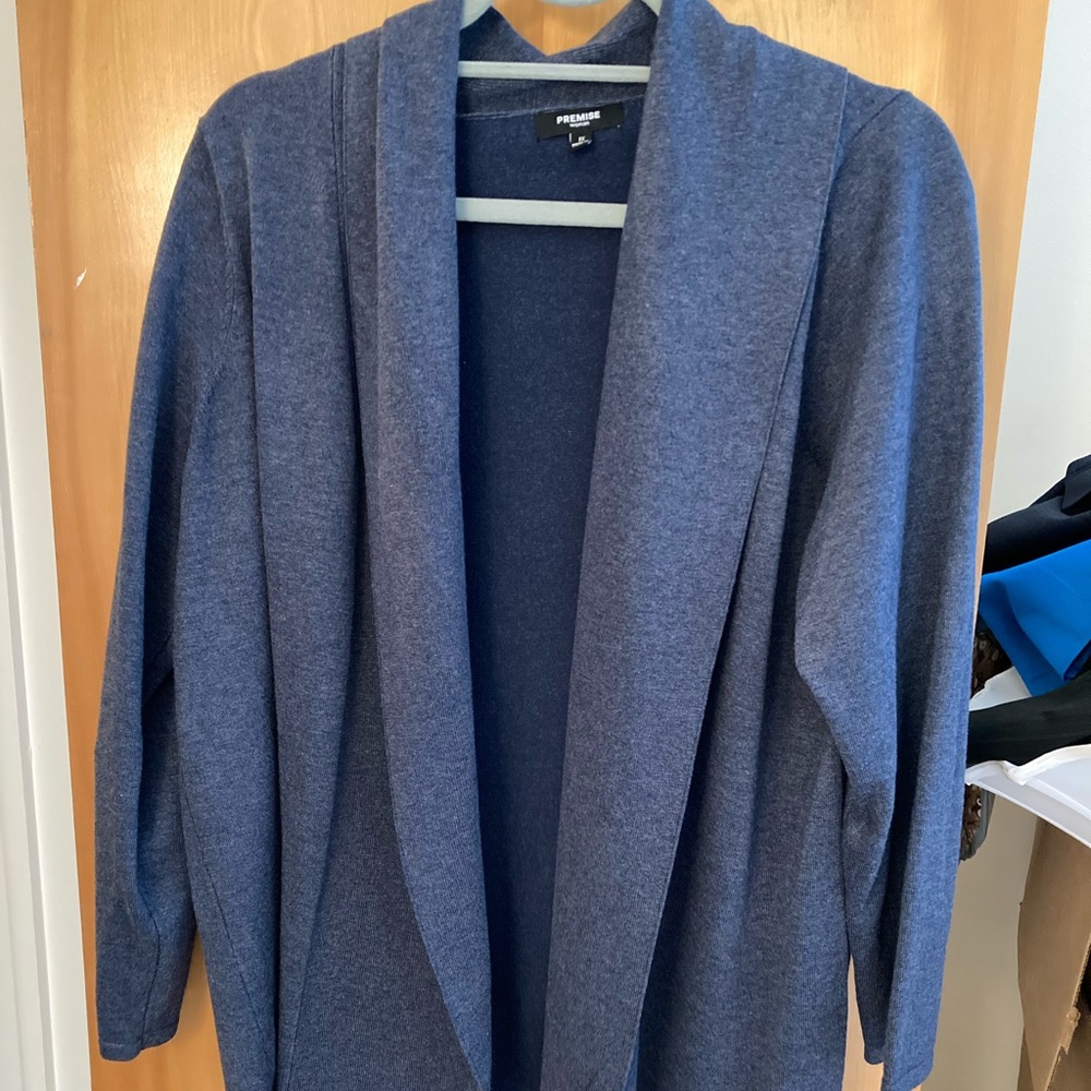 Blue grey cardigan